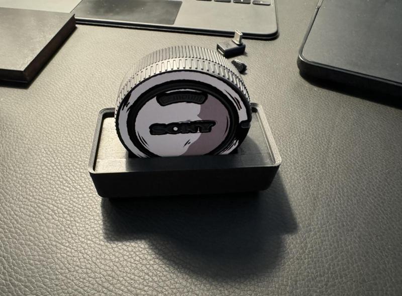 Sony E-Mount Lens + Camera Cap Holder Gridfinity