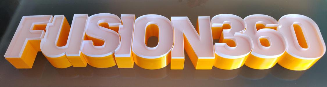 Fusion 360 text lamp with LED ribbon