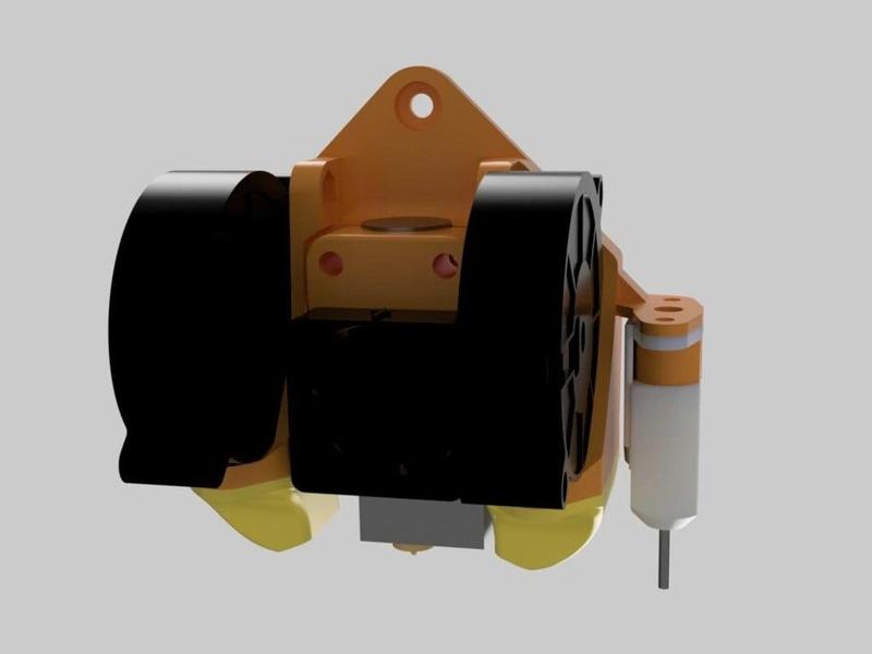 E3D V6 Mount with BLTouch support for Tevo Tarantula Modular X Carriage (Lower profile)