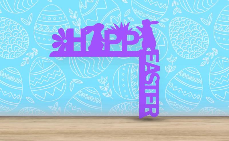 Easter - Happy Easter Bunnies  - Door Corner