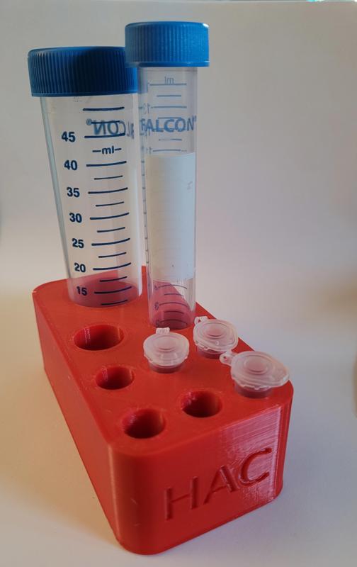 Multi-tubes rack for 50mL, 15mL and 1.5mL laboratory tubes