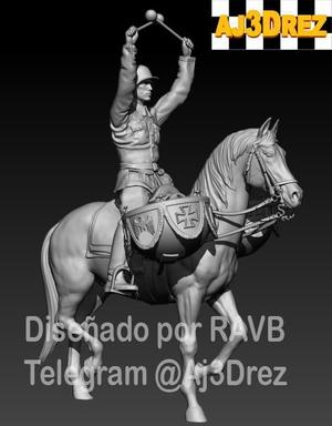 WEHRMACHT MOUNTED MILITARY BAND "TIMBALES".