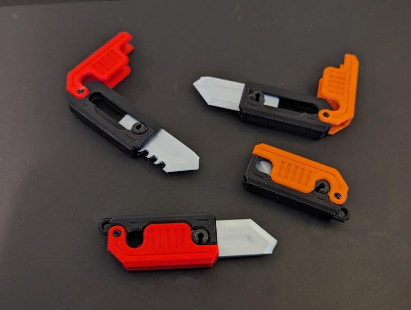 Gravity Knife Fidget Toy. Fully 3D Printed. Regular and KeyRing.