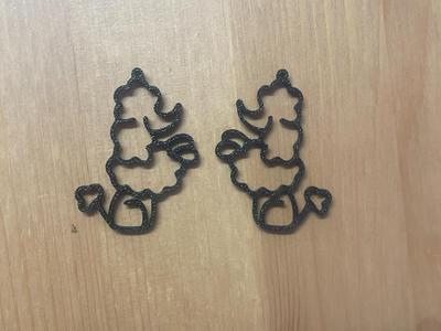 poodle earrings