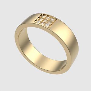Sophisticated Diamond Accent Band 3D print