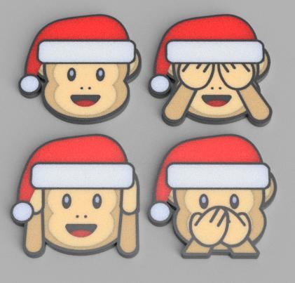 Christmas monkey magnetic