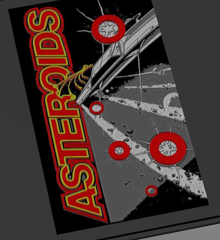 ASTEROIDS ARCADE HUEFORGE 3D
