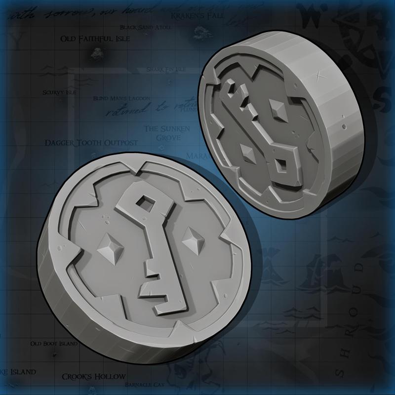 Sea of Thieves Gold Hoarder Coin 3D print model