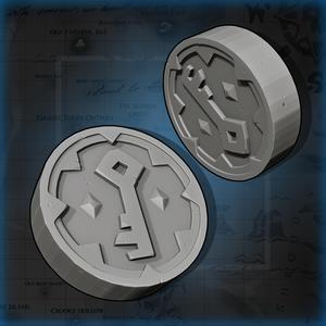 Sea of Thieves Gold Hoarder Coin 3D print model