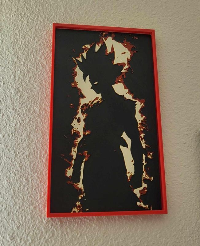 Goku Silhouette Wall Art
