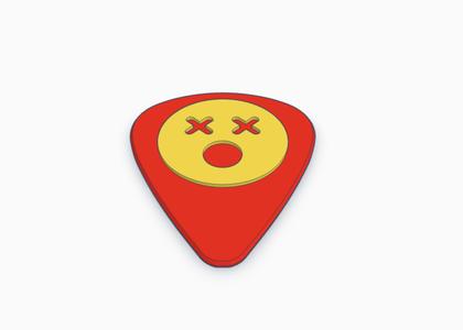Dead Emoji Guitar Pick