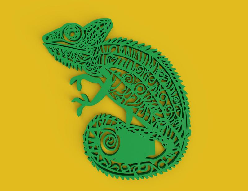 "Chameleon" 2D Wall decoration