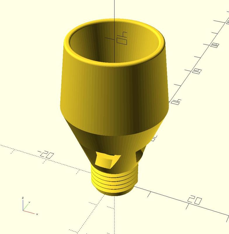 Venturi nozzle for compressor adapter with M12x1.25 threading