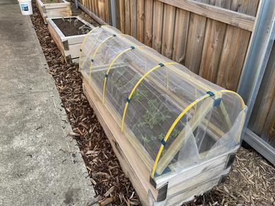 Super simple garden bed cover