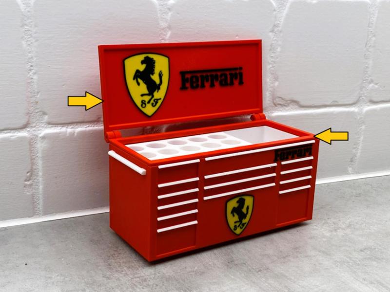 Lid -  Ferrari Inspired Desk Toolbox Pen Holder