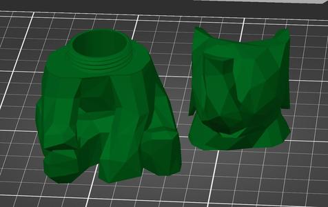 Low poly elephant with a secret compartment