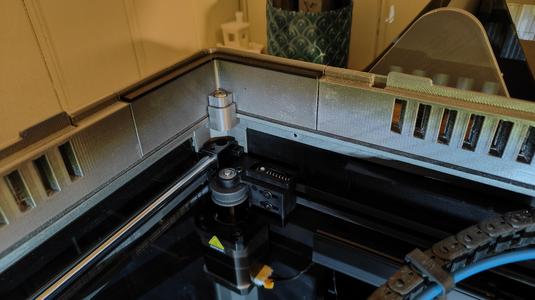 Fastener for NorcoT Creality K1 Max Glass Lid Raiser (with Sliding Vents)