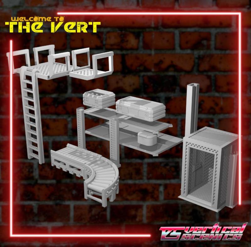 Cyberpunk Warhouse Furnishings of The Vert