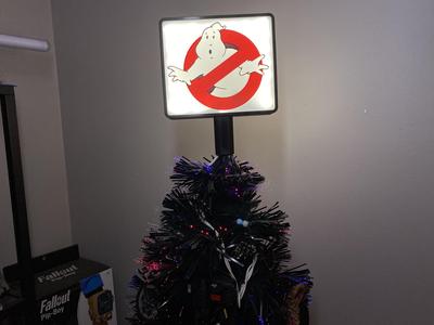 Ghostbusters Sign Tree Topper V2