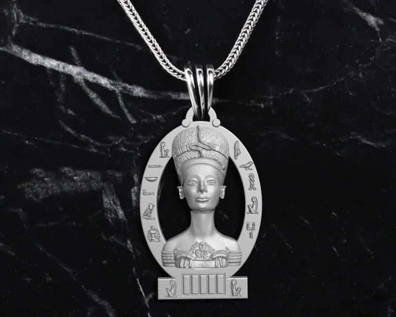 NEFERTITI PENDANT ARTIFACT ANCIENT EGYPT M05