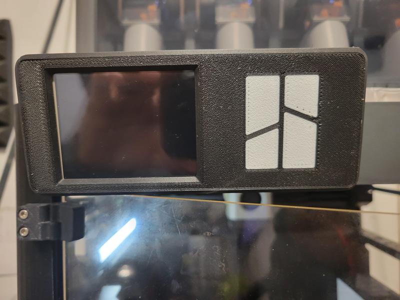 Bambu Lab P1P screen angle lowerer for vision enclosure and touch screen mod