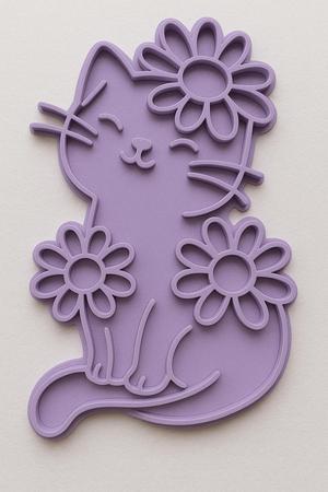 CAT WITH FLOWERS