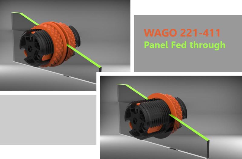 WAGO panel feed through connector