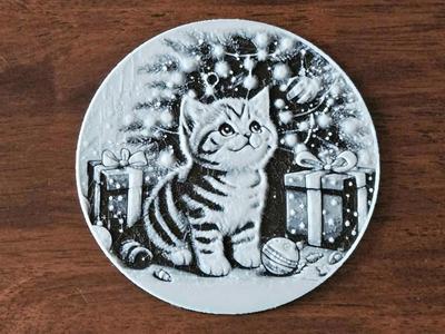 Kitten Coaster - Christmas