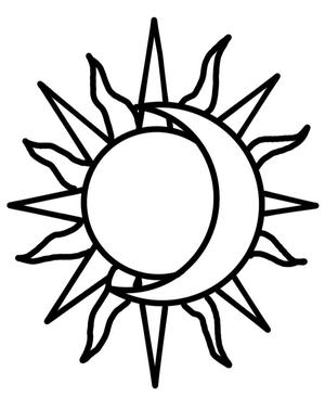 sun and moon wallart