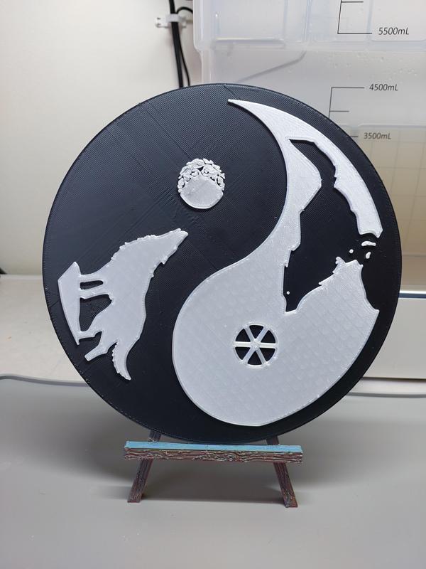 Twin Wolves Yin Yang