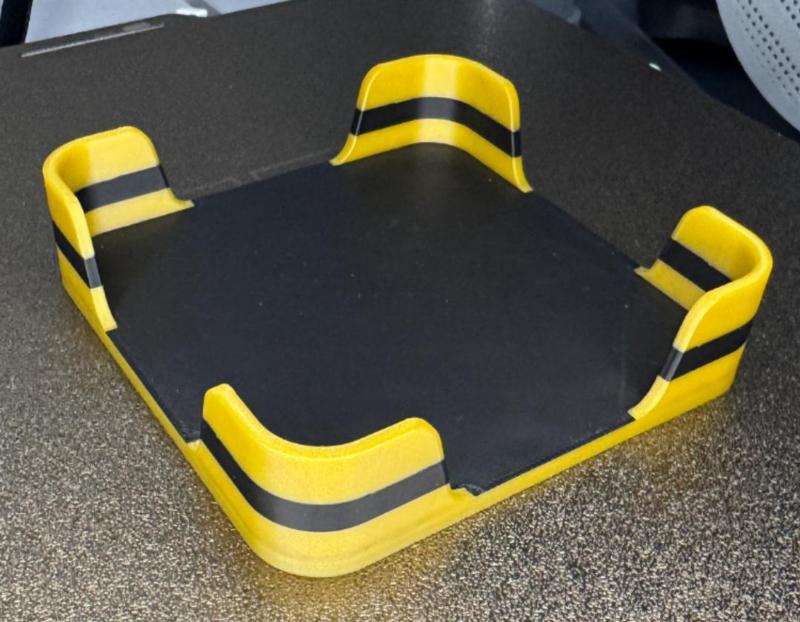 Black & Gold Square Coaster Holder