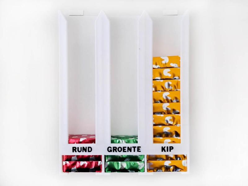 Bouillon cube dispenser / storage (3 to 6 rows)
