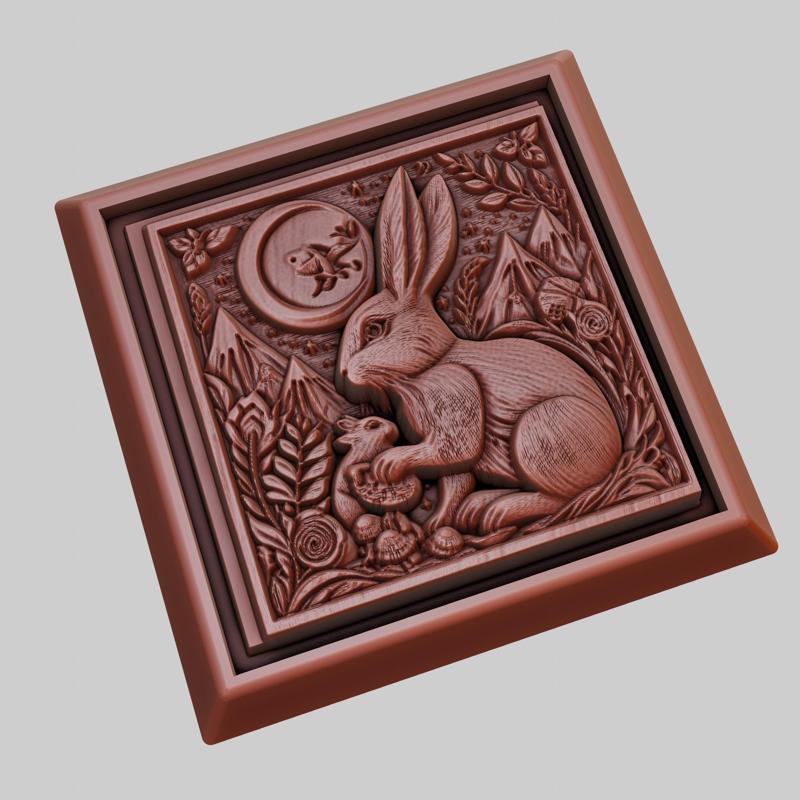 Rabbit Animal 3D Model for CNC Router Laser & 3D Printer