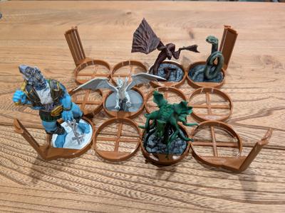 Miniature Figurine stackable storage rack for tabletop games, source files included.