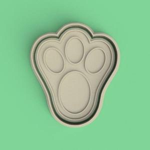 rabbit footprint cutter + stamp / rabbit footprint cutter + stamp