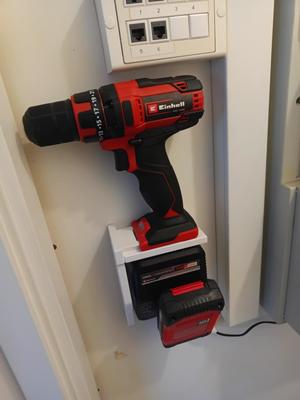 Einhell charger and drill wall mount