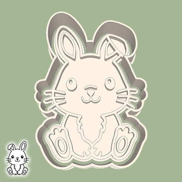 Animals cookie cutters - bunny (rabbit) (style 1)