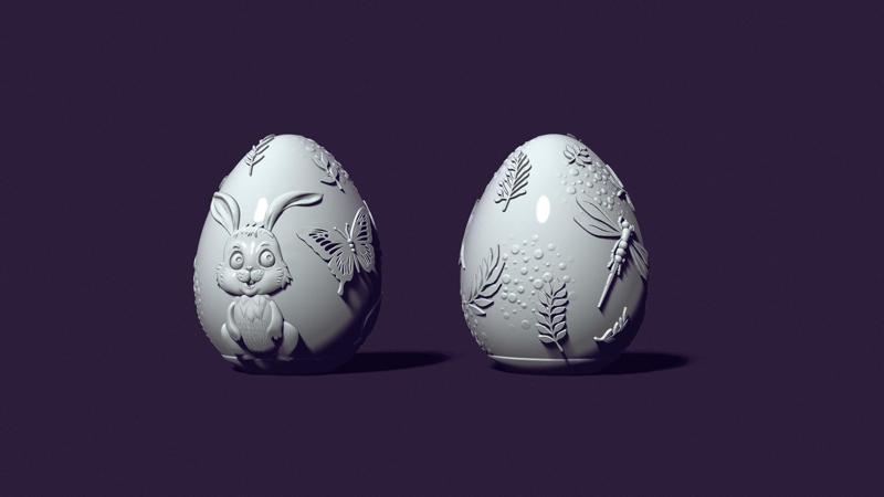 Easter egg with bunny