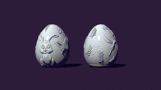 Easter egg with bunny