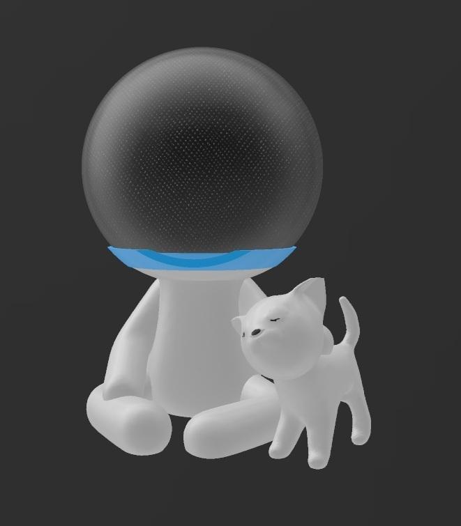 Suporte Alexa Echo Dot 4a e 5a Geração O Menino e o Gato