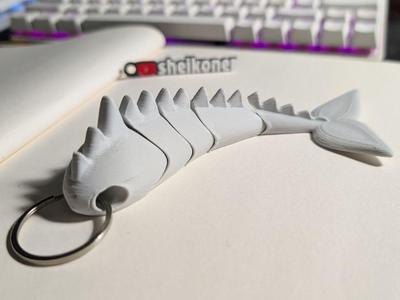 Fish Bone articulated Keychain