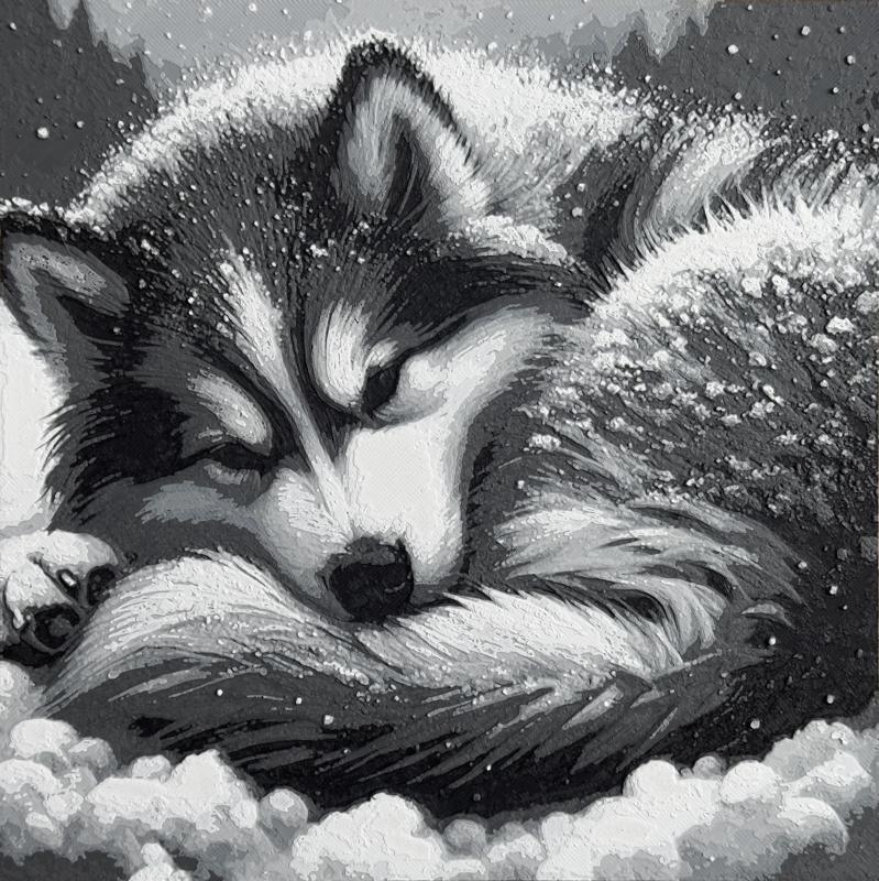 snow husky - filament painting