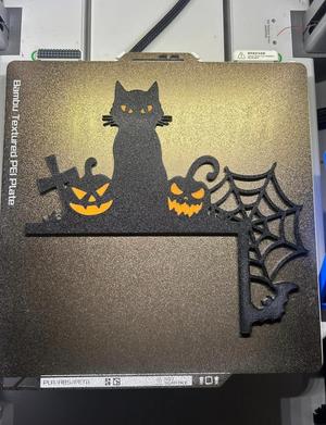Halloween Corner Decor. Cat, Real pic inside.