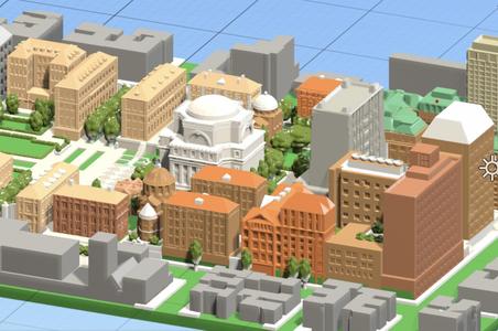 Columbia University Campus Topographic Map