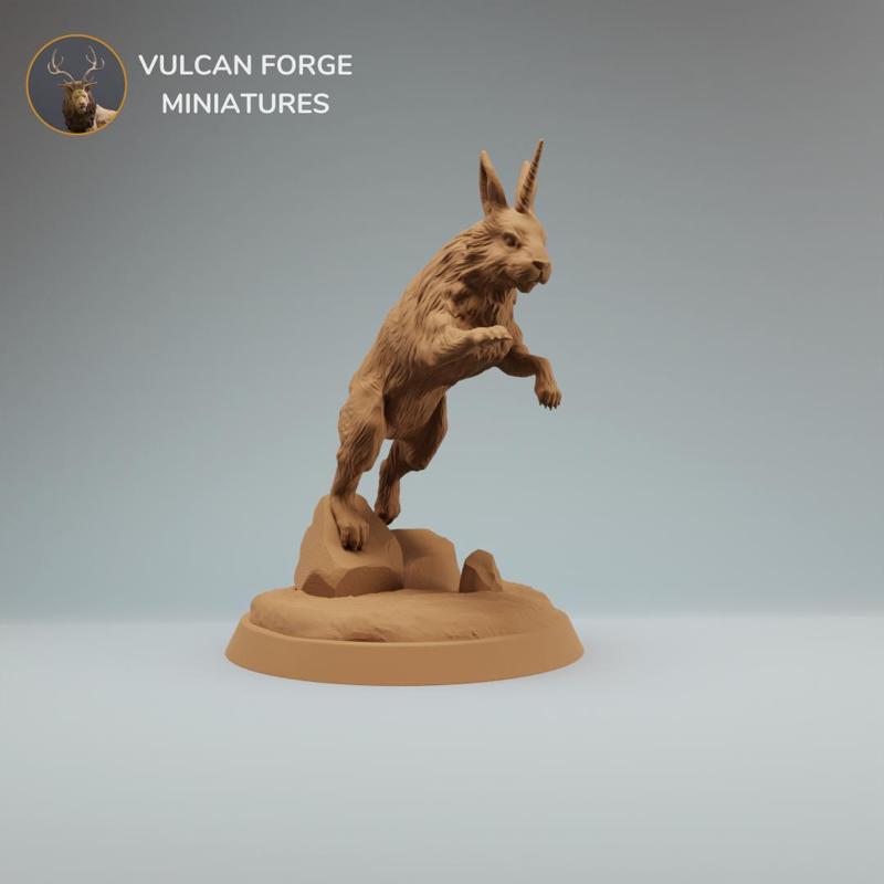 Almiraj Bunnycorn jumping 1 inch base pre-supported dnd familiar