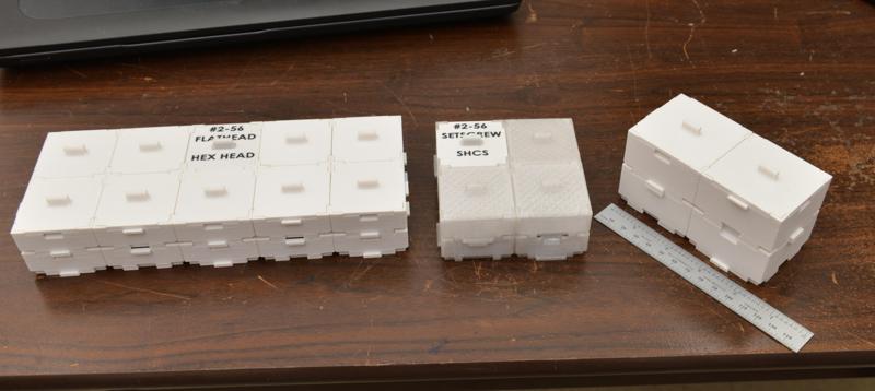 Stackable, interlocking containers for small items