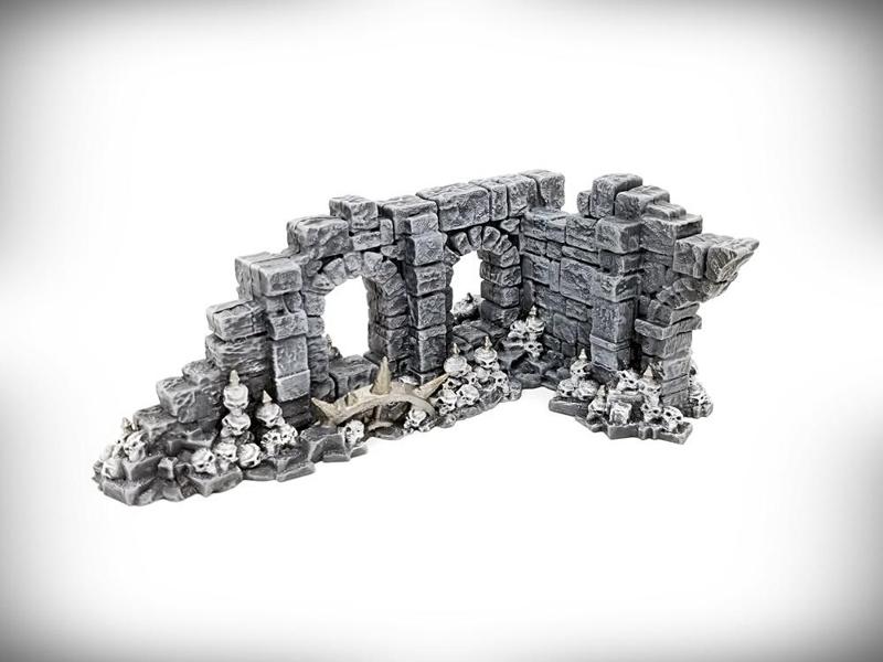 Double Arch Window - Half Arch Door: Ancient Ruins GRIMDARK Terrain Set
