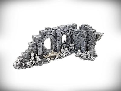 Double Arch Window - Half Arch Door: Ancient Ruins GRIMDARK Terrain Set
