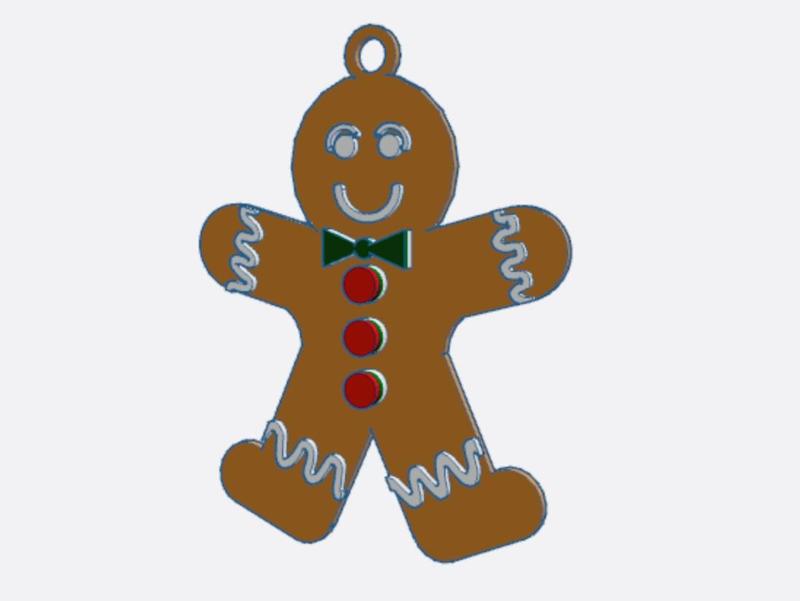 Multicolored Gingerbread Man Earrings