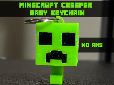 Minecraft Creeper Baby Keychain Chibi - No AMS